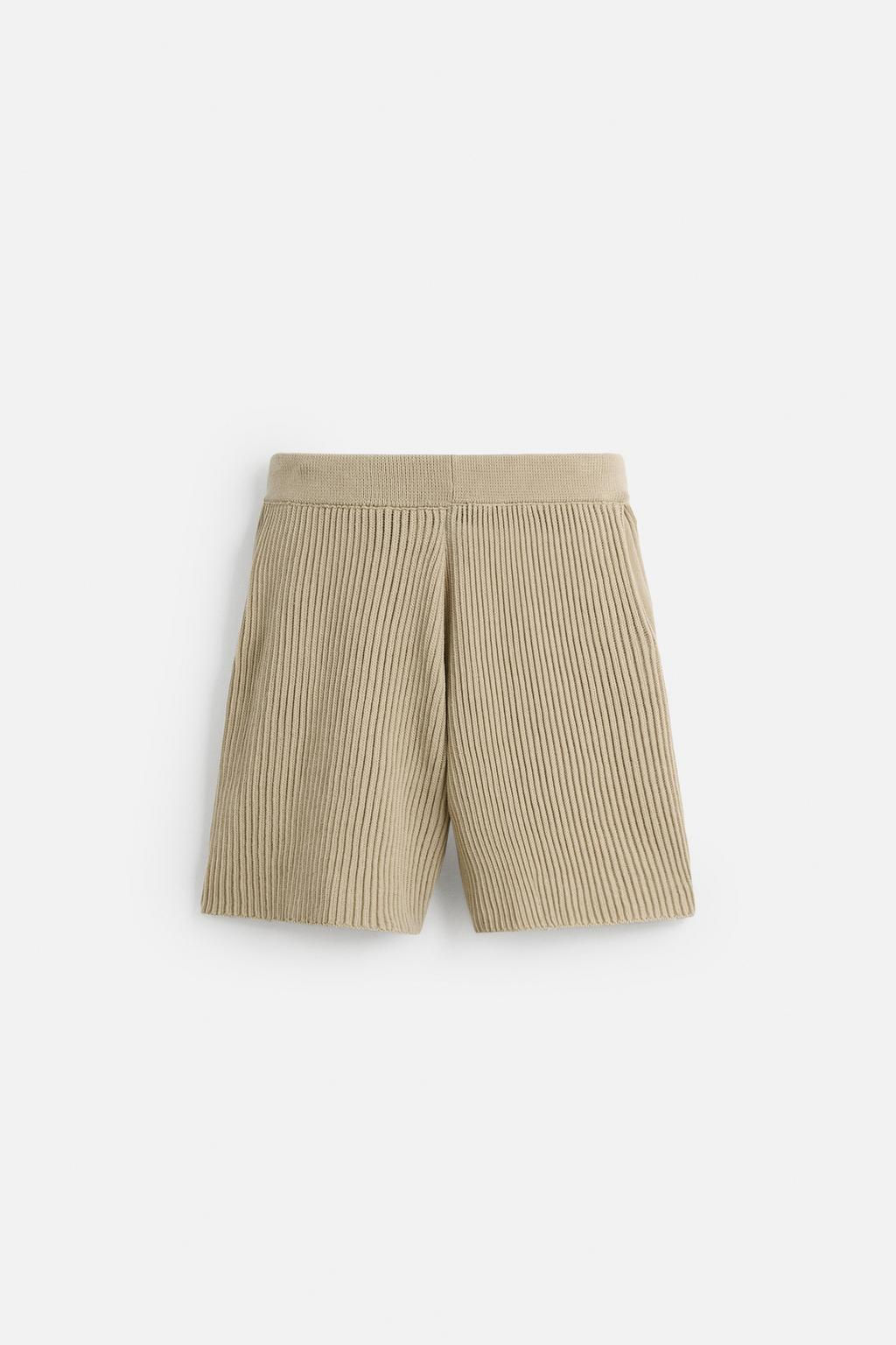 RIBBED RELAXED FIT BERMUDA SHORTS - Zara фото 7