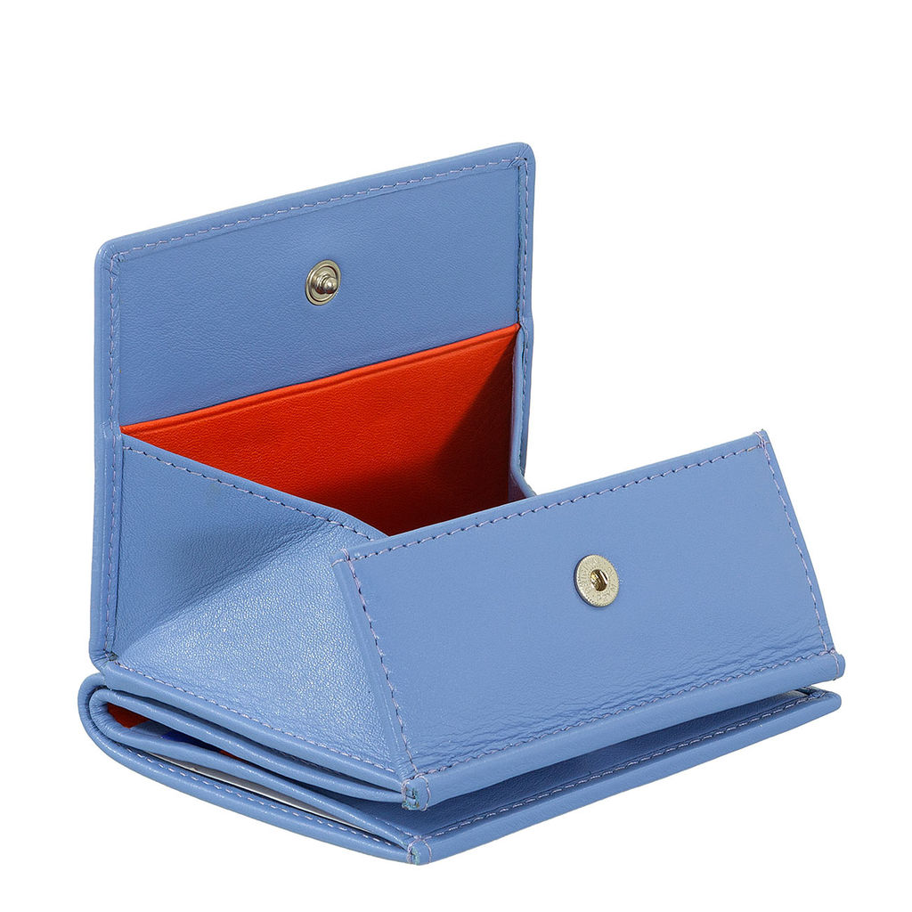 Итальянский кожаный кошелек DuDu серии Flavio | пастельно-голубой - Dudubags фото 4