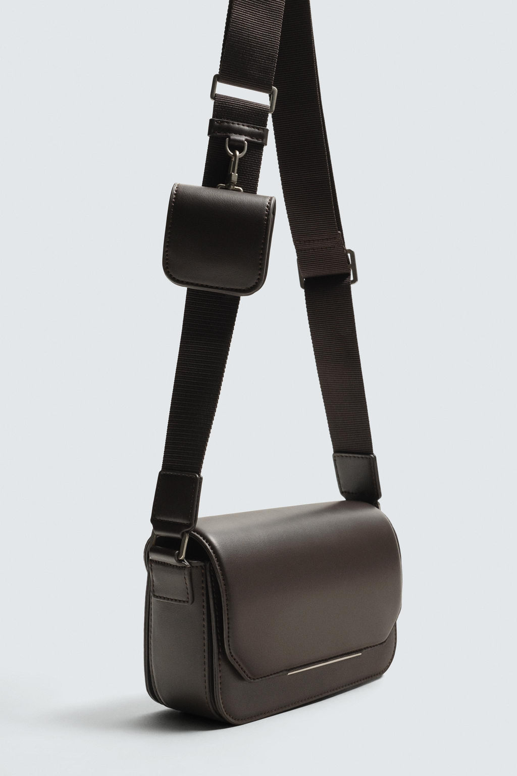 PLAIN CROSSBODY BAG WITH FLAP - Zara фото 6
