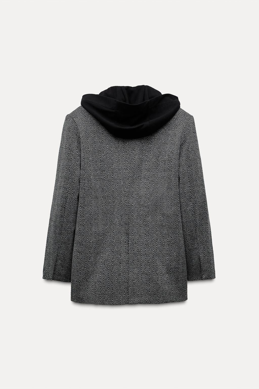 COMBINED HERRINGBONE BLAZER WITH HOOD - Zara фото 3