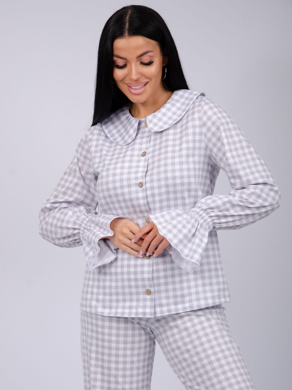 Пижама "Алези" серая, трикотаж