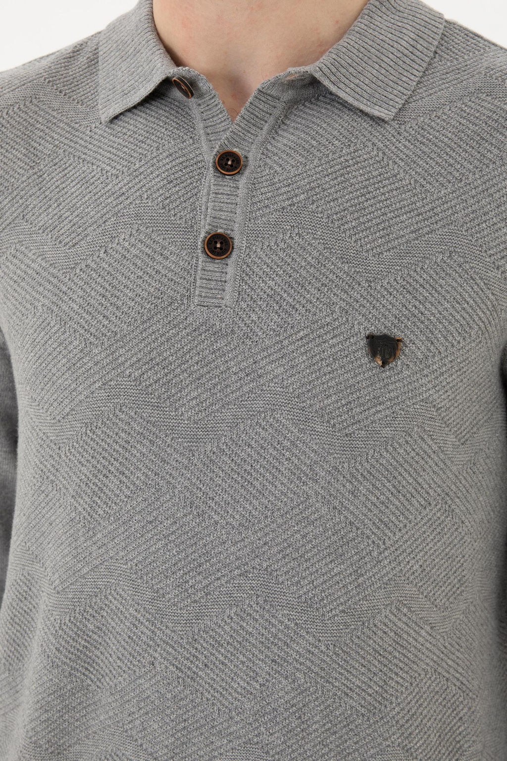 Мужской серый меланжевый свитер Неожиданная скидка в корзине - U.s. polo assn фото 7