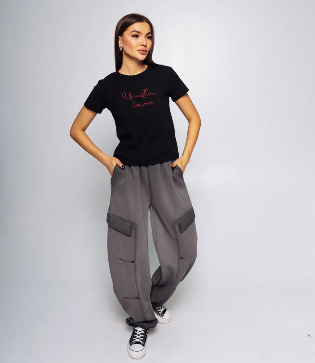 Футболка #КТ0002 (2), чёрный - Dommod фото 4