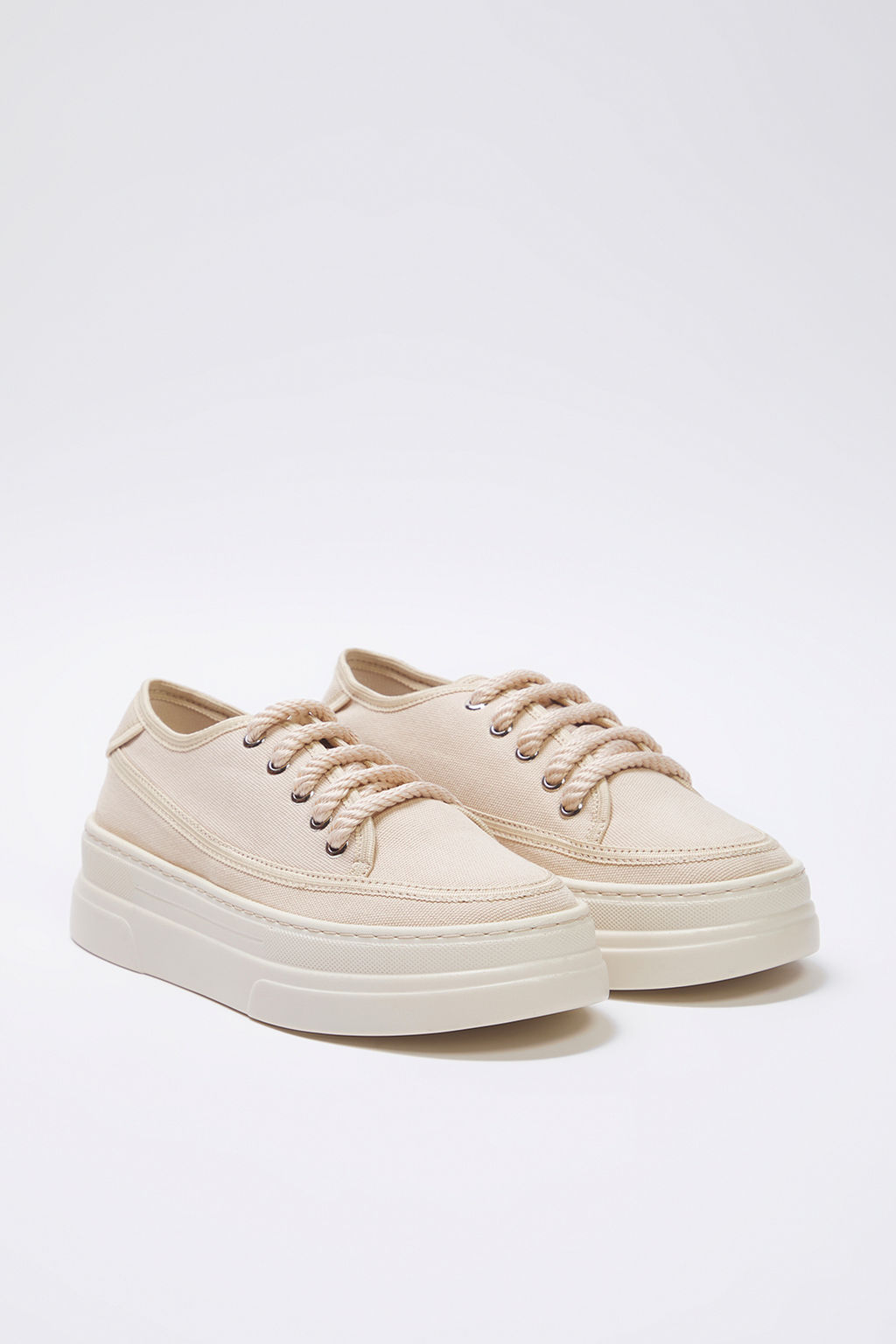 Trendyol Shoes Siyah Kanvas Bagc?kl? Yuksek Taban Kad?n Retro Spor Ayakkab? TAKSS25SN00010 - Trendyolmilla фото 2