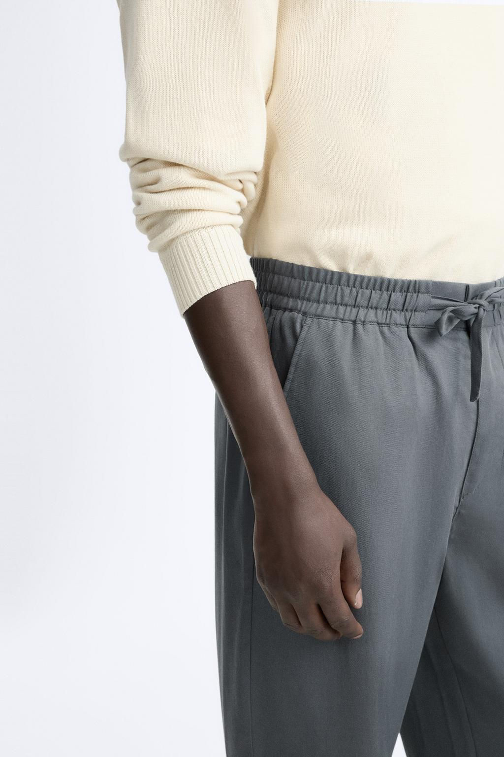 LYOCELL JOGGER WAIST TROUSERS - Zara фото 26