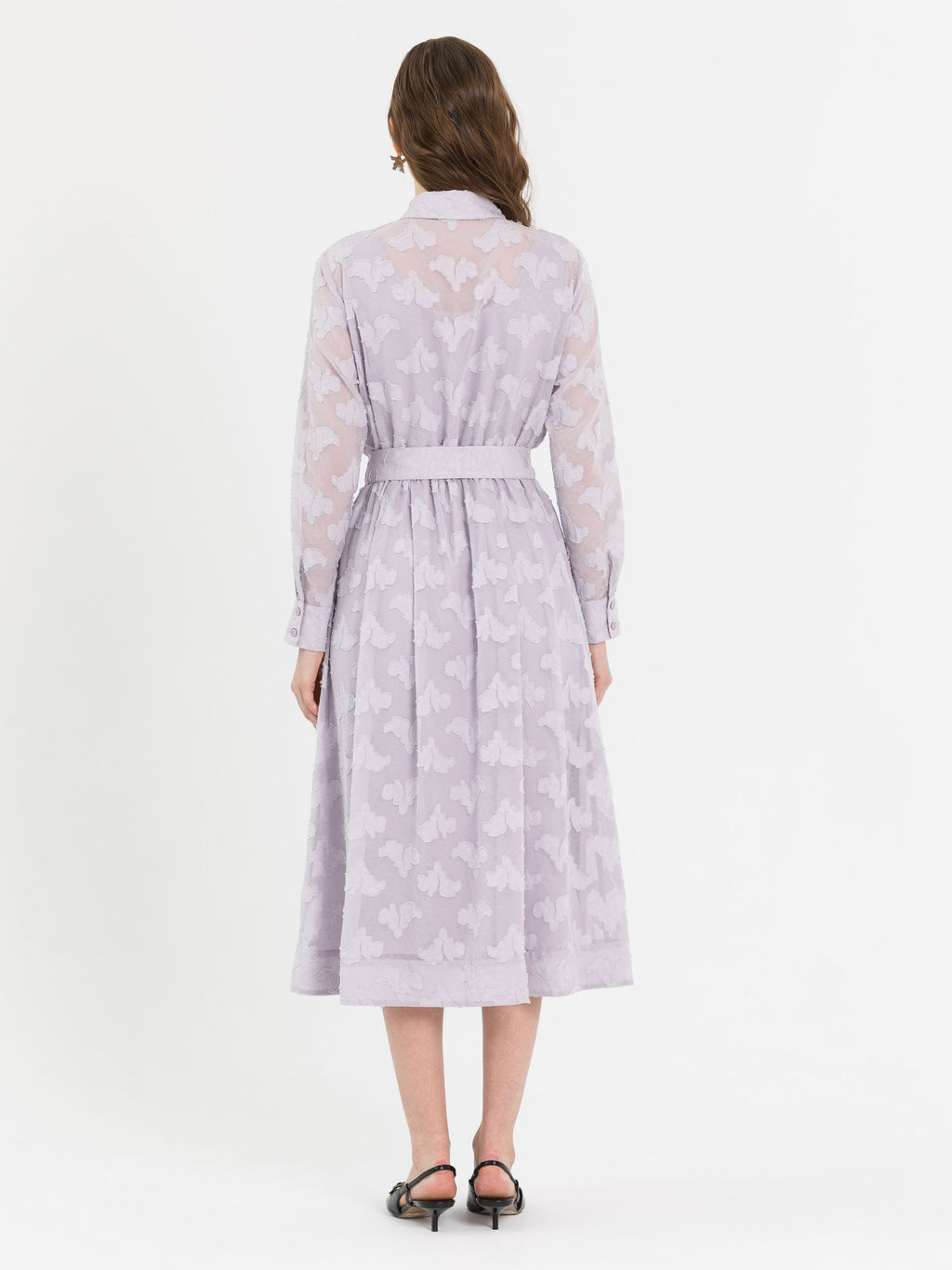 Платье из шифона с вытравкой Новый год