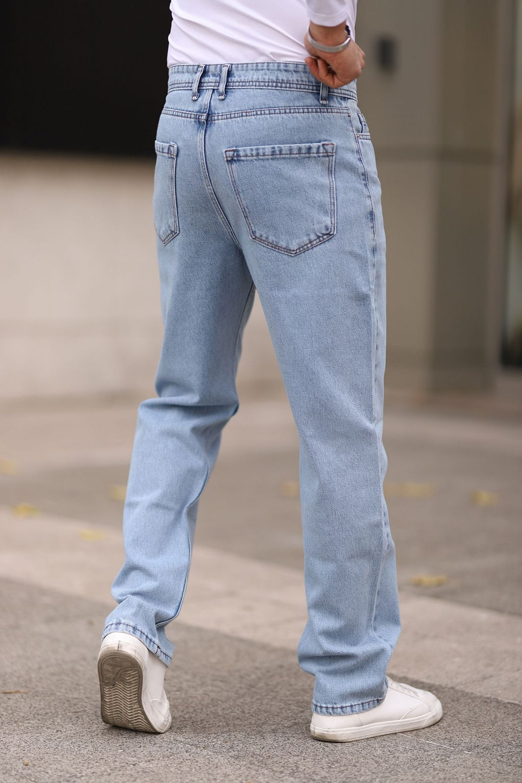 TRENDYOL MAN Ac?k Mavi %100 Pamuk Baggy Fit Jeans Bol Kot Pantolon TMNAW24JE00027 - Trendyolmilla фото 5