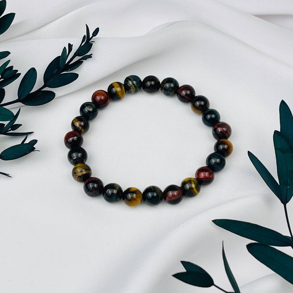 Браслет из Тигрового,Соколиного и Бычего глаза 20 см