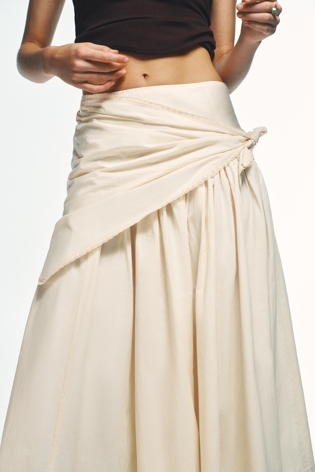 VOLUME SCARF MIDI SKIRT - Zara фото 2