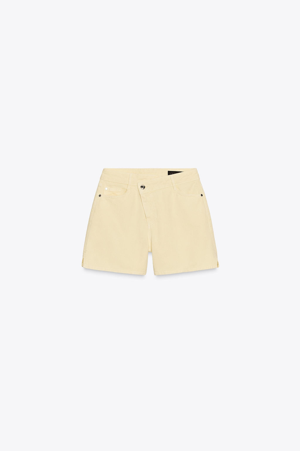 Z1975 HIGH-WAIST CROSSOVER WAIST DENIM SHORTS - Zara фото 7