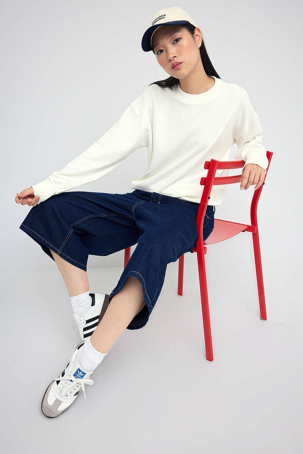 Teen Ekru Kal?n Sardonsuz Regular/Normal Kesim Bisiklet Yaka Orme Sweatshirt TWOAW26SW00028