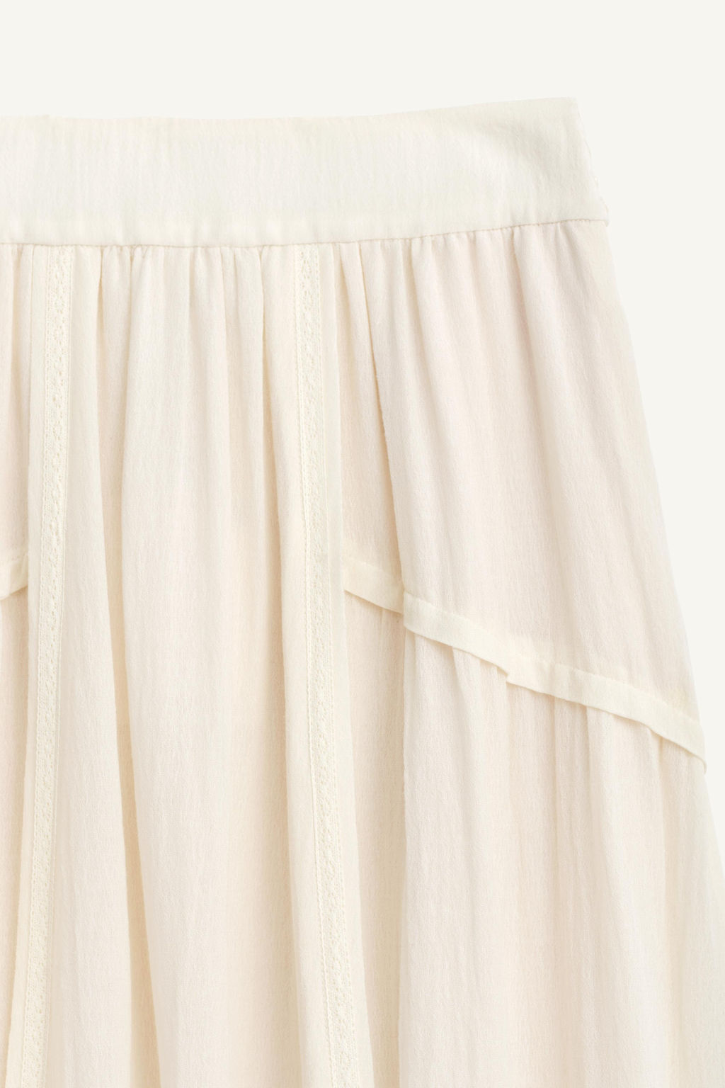 LIMITED EDITION LACE TRIM WOOL SKIRT - Zara фото 7