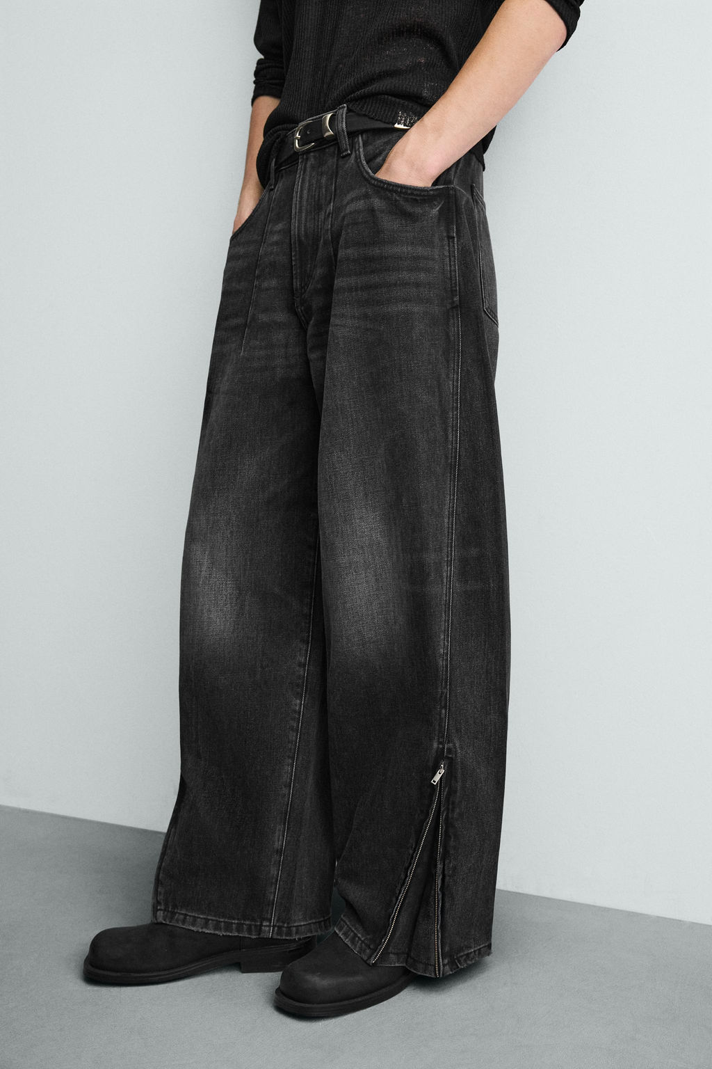 JEANS BALLOON FIT CREMALLERAS / Carb?n - Zara фото 5