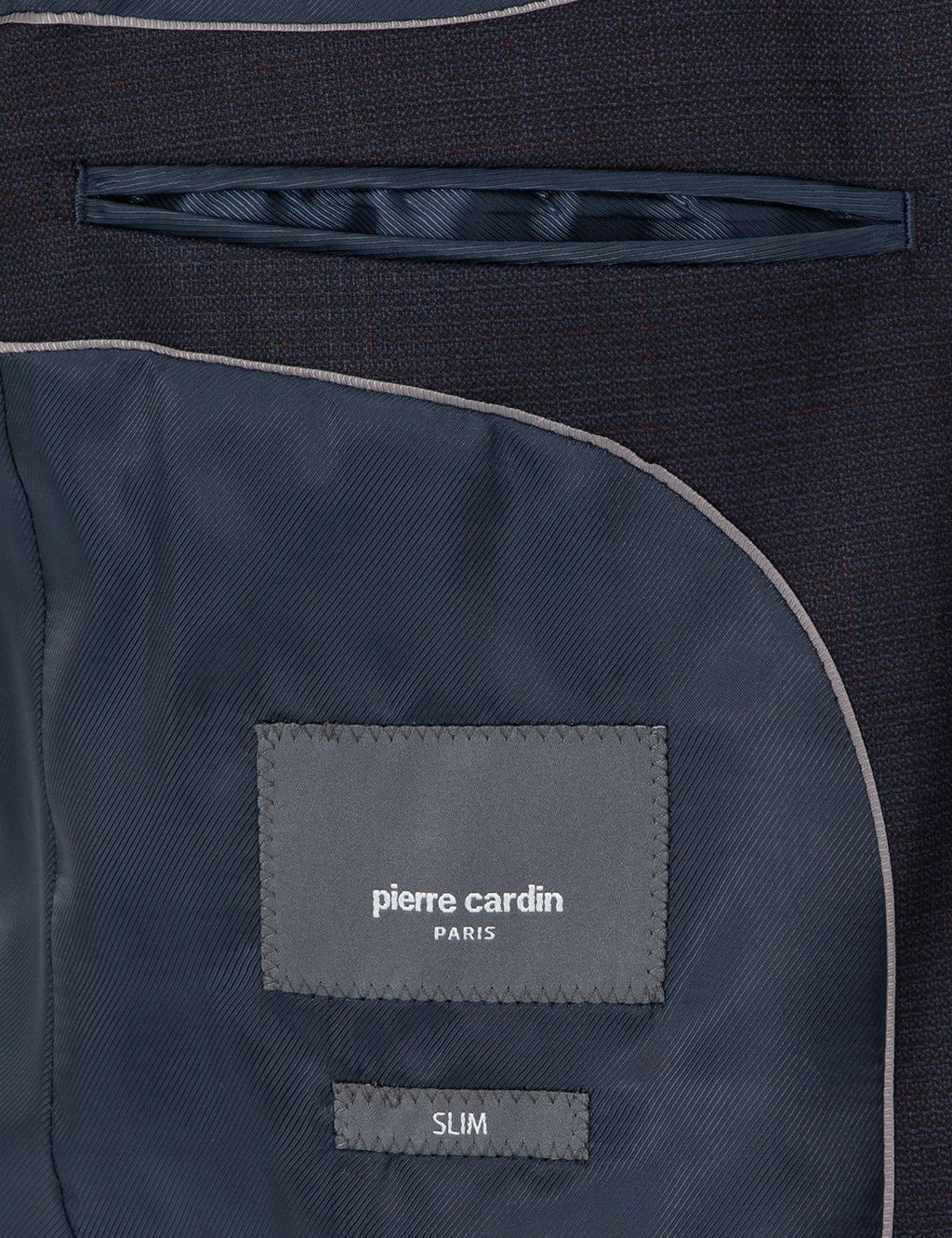 Lacivert Slim Fit Y_n Kar___ml_ Tak_m Elbise