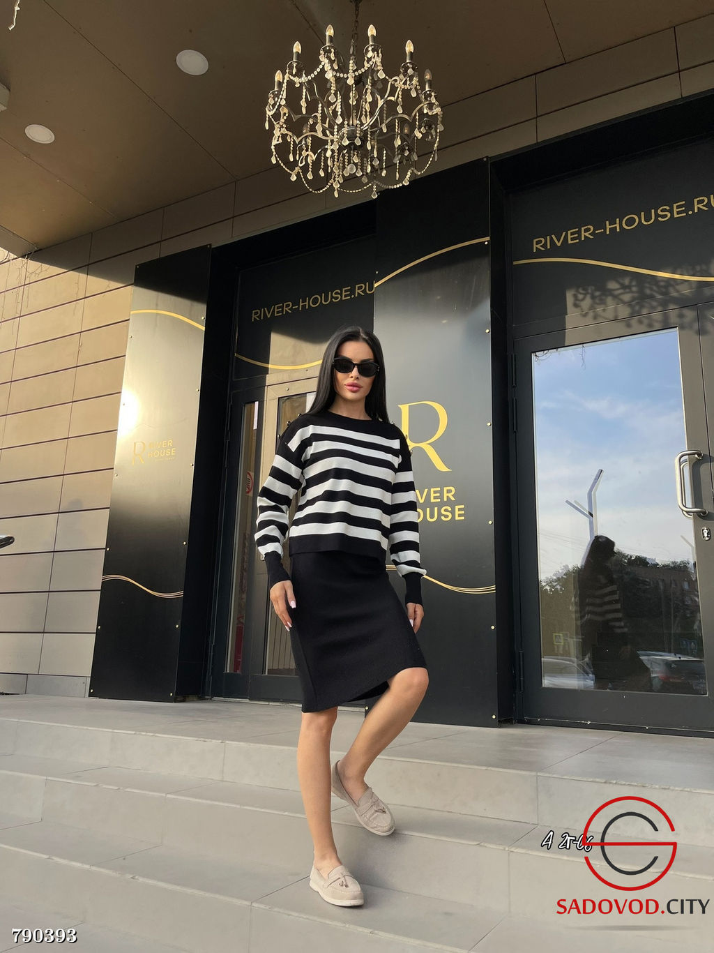 Женское платье с кофтой в полоску - Bruno фото 6