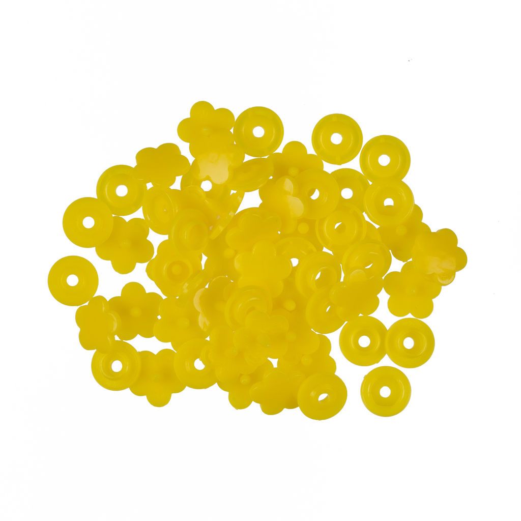 Кнопка Micron POM-12 FL Кнопки пластиковые пластик d 12 мм 15 шт. № 006 желтый