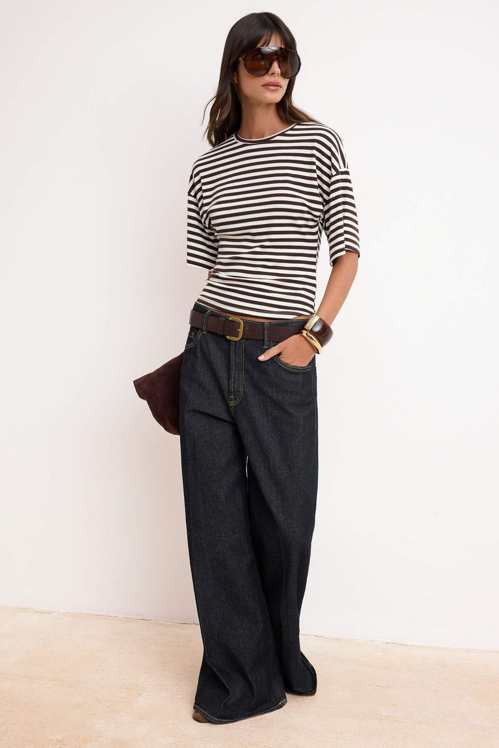 Tas Fitted/Bele Oturan Dusuk Kol Truvakar Yumusak Orme T-Shirt TWOSS26TS00060 - Trendyolmilla фото 6