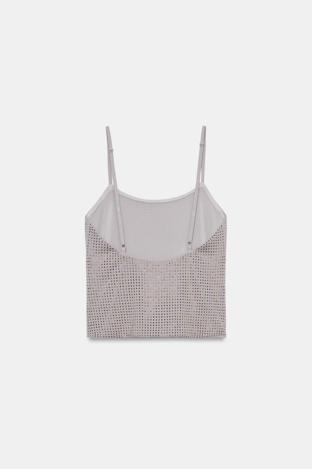 TOP TIRANTES BRILLOS / Gris oscuro - Zara фото 7