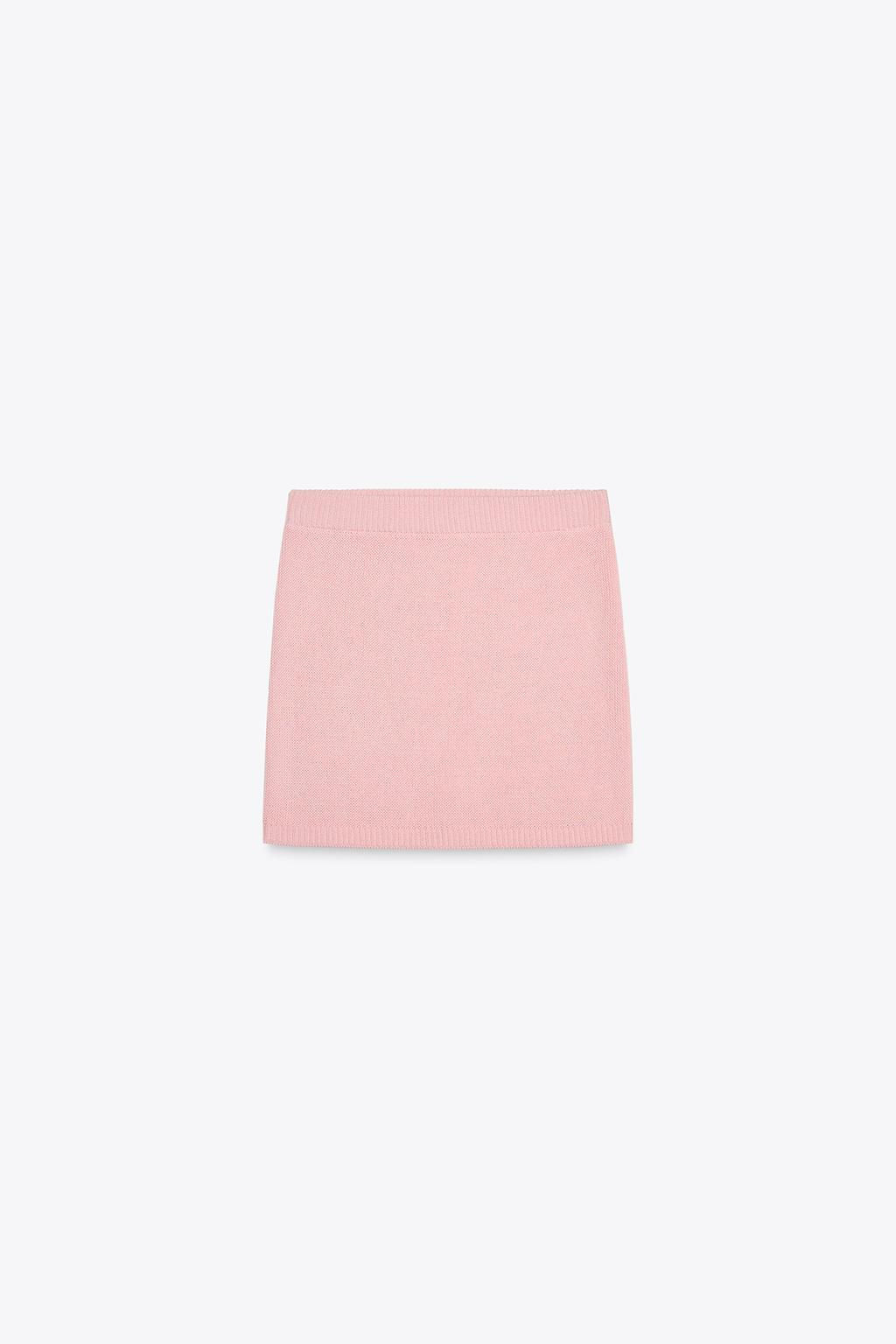 PLAIN KNIT MINI SKIRT - Zara фото 5