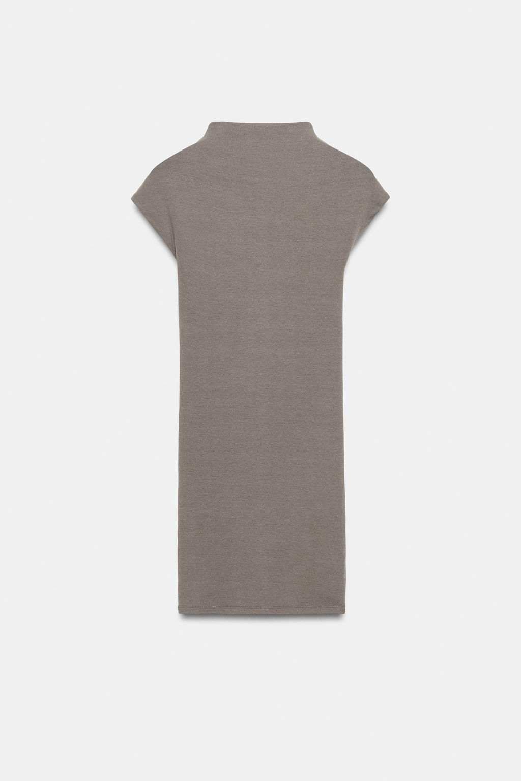 VESTIDO CORTO CUELLO PERKINS / Marr?n / Topo - Zara фото 5