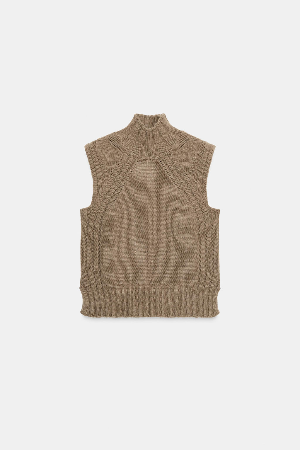 WOOL BLEND HIGH-NECK GILET - Zara фото 4