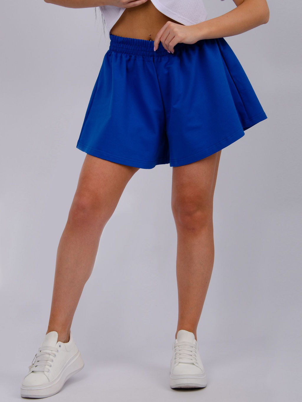 Шорты Лолита, футер с лайкрой - Малина фото 50