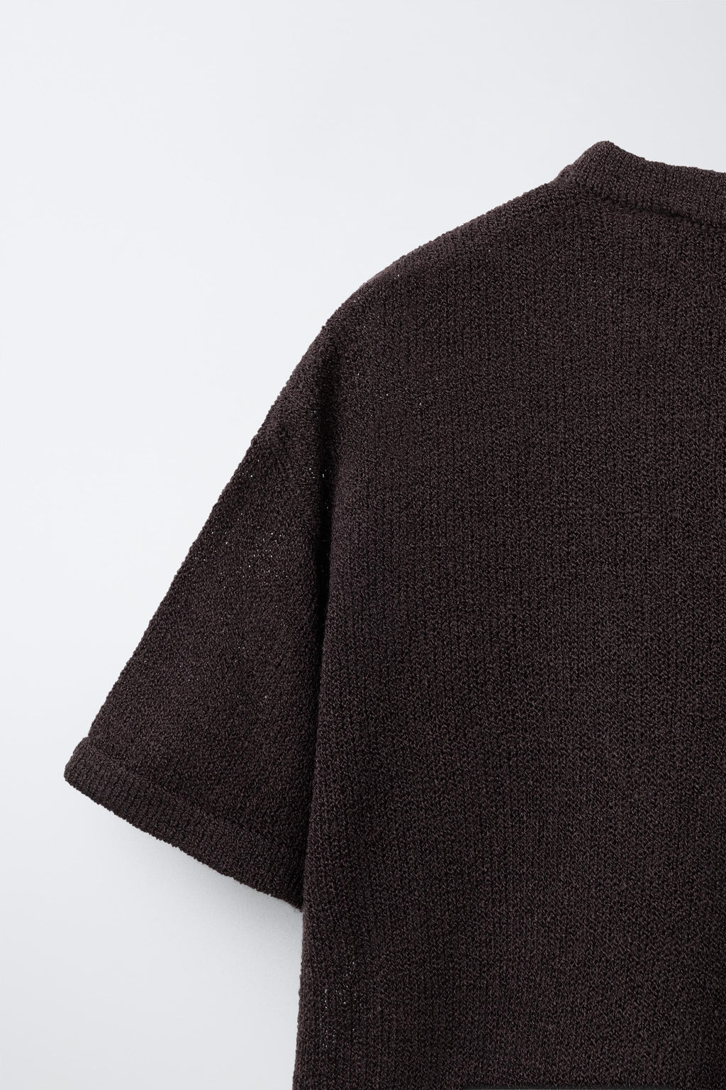 CAMISETA PUNTO R?STICA / chocolate - Zara фото 4