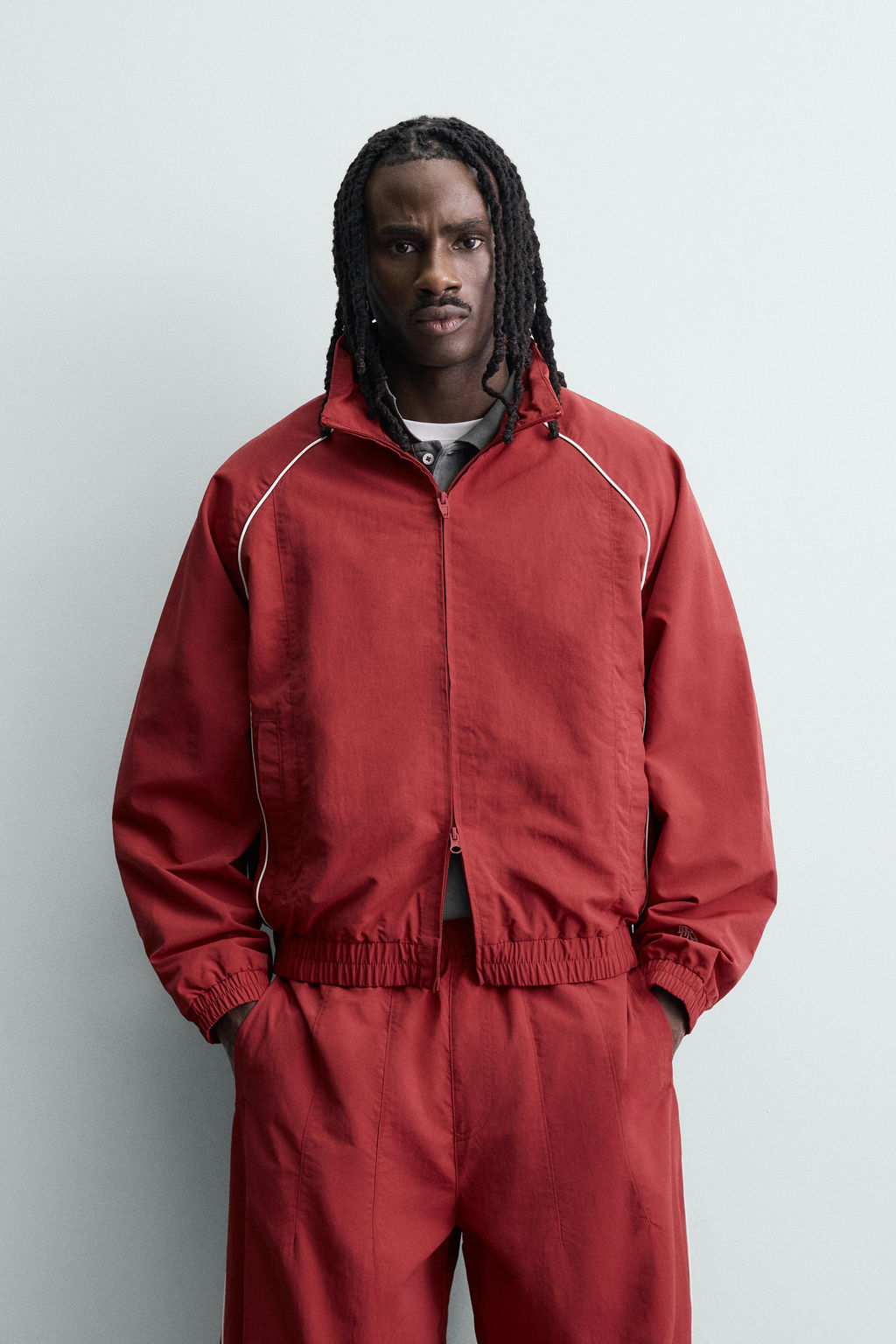 CHAQUETA T?CNICA CONTRASTES / Rojo - Zara фото 2