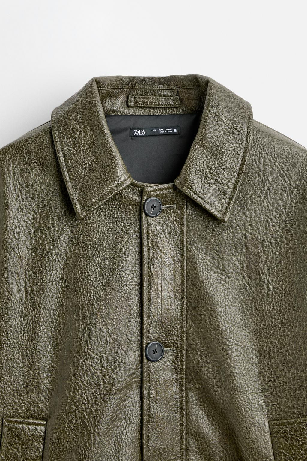 LEATHER EFFECT JACKET - Zara фото 18