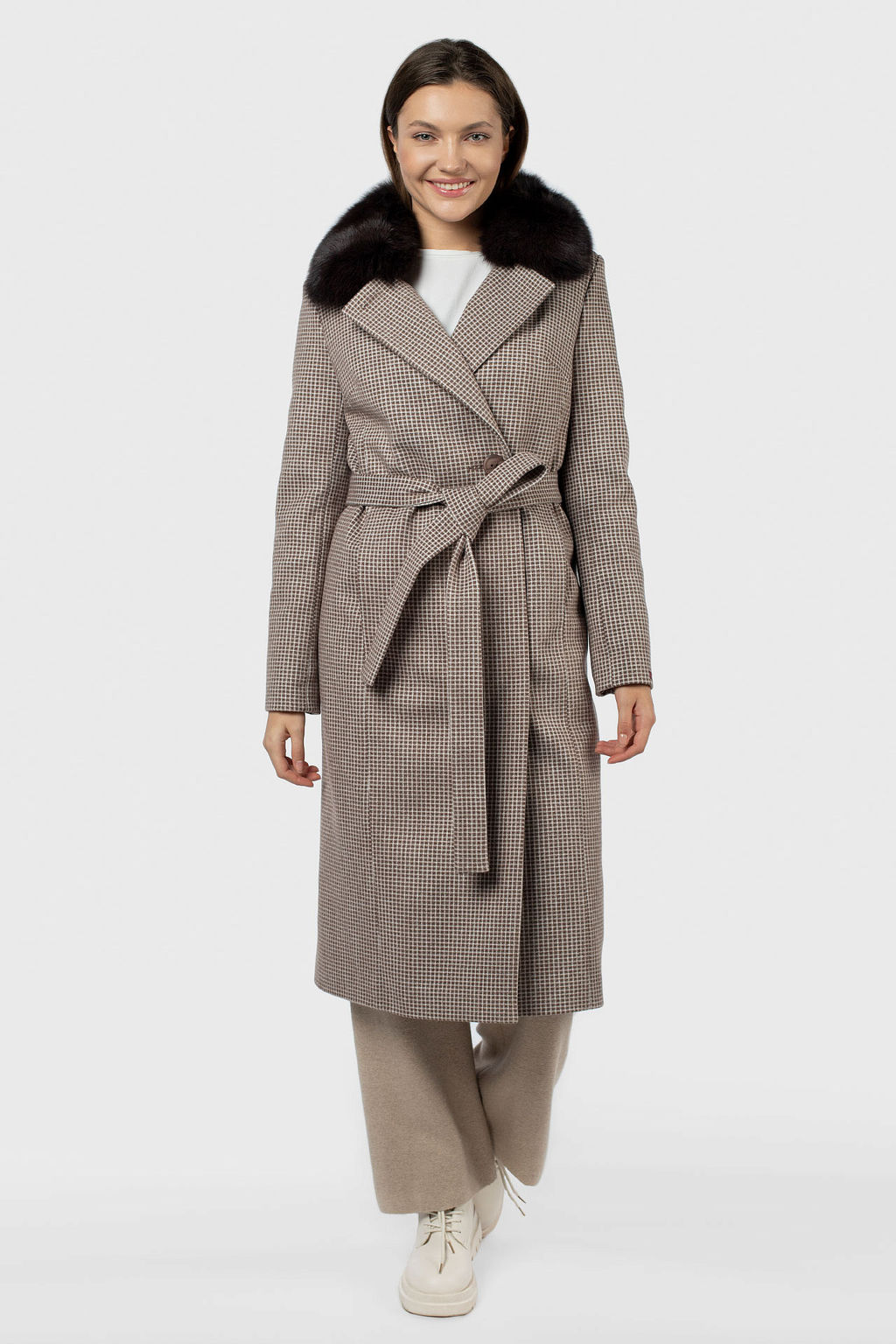 Мех натуральный (песец) Пальто утепленное Термофинн 100 г - El podio фото 11