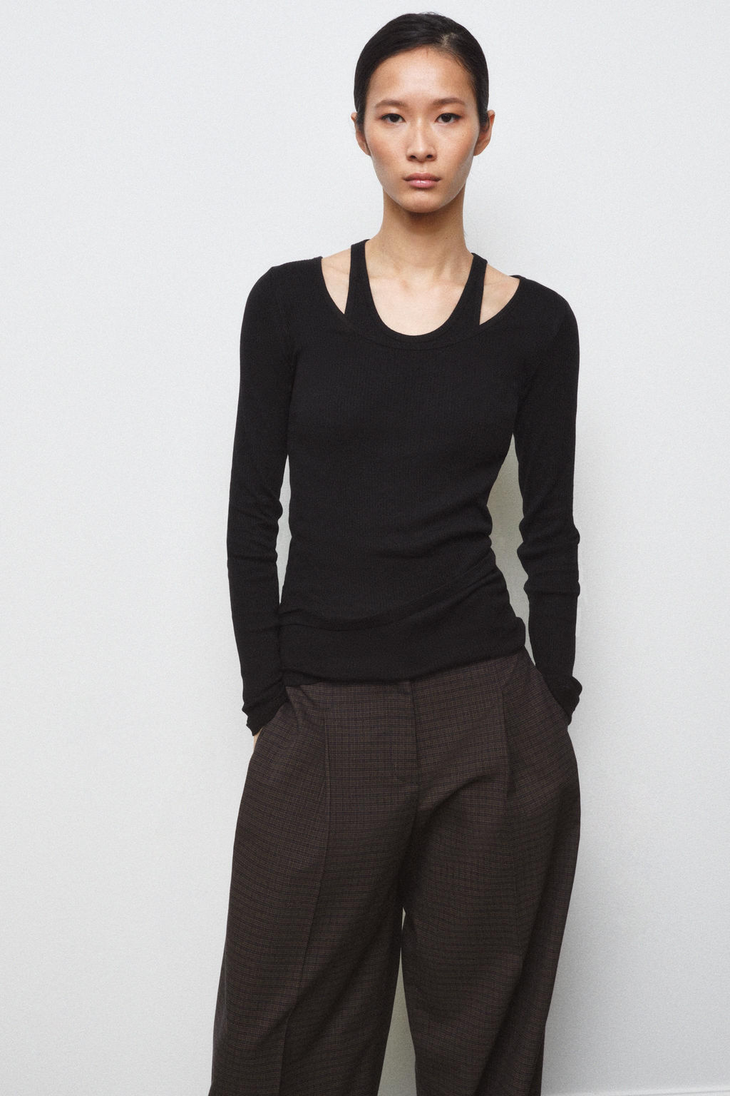 DOUBLE RIBBED T-SHIRT - Zara фото 3