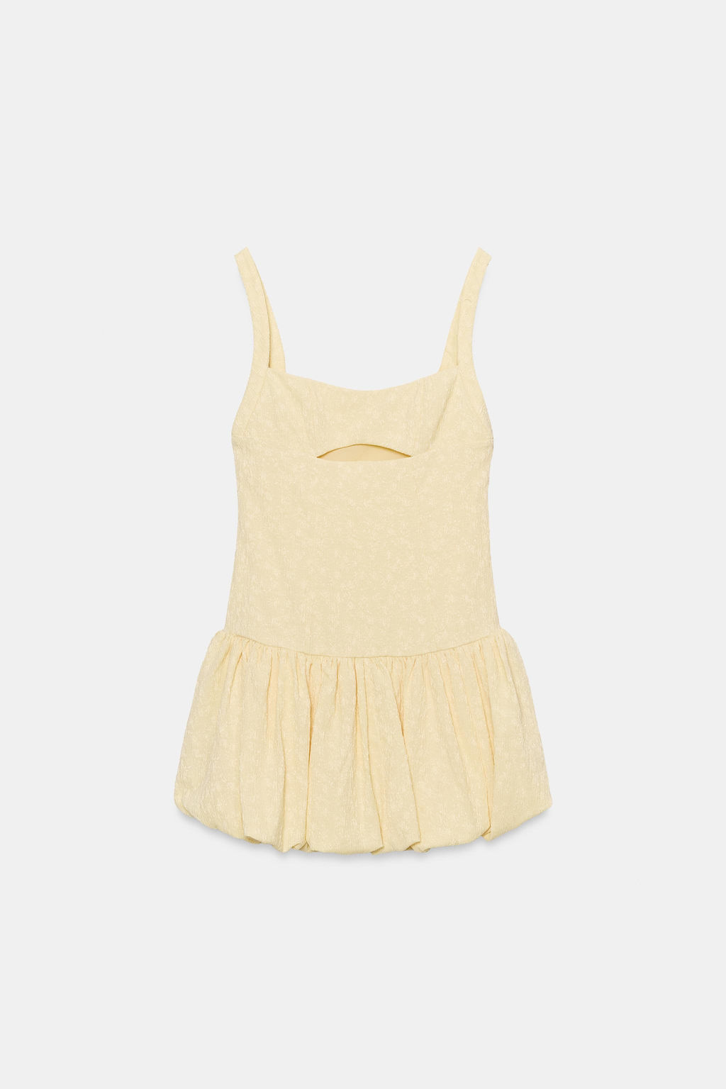 VESTIDO MINI TEXTURA GLOBO / Vainilla - Zara фото 7