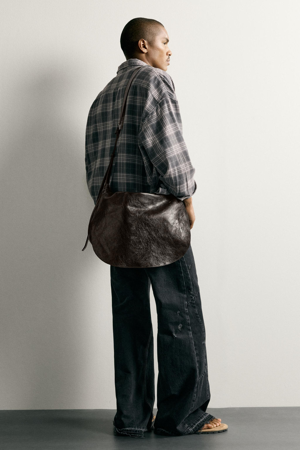 BOLSO HOMBRO PIEL / Marr?n - Zara фото 2