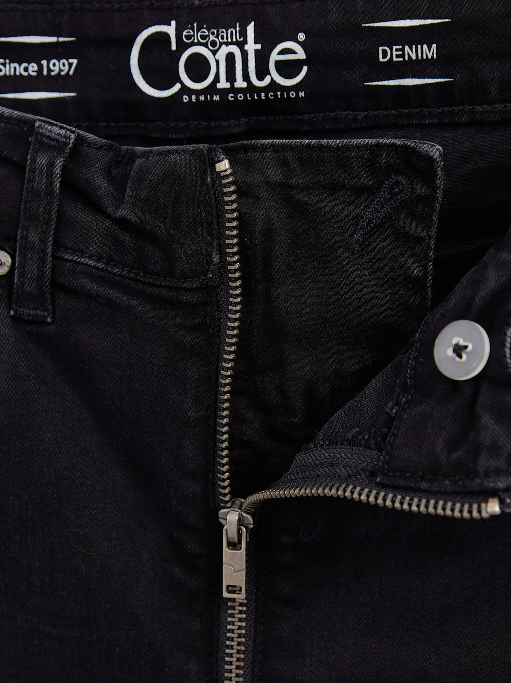 CONTE Джинсы skinny CON-441 на молнии washed black - Conte elegant фото 8