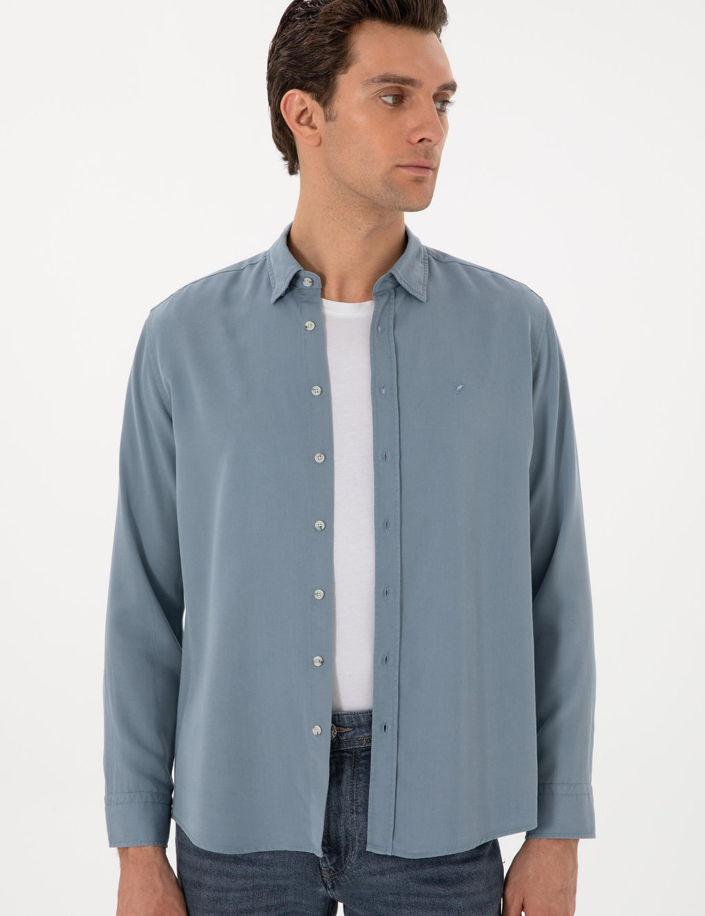 Koyu Mavi Regular Fit Uzun Kollu G_mlek - Cacharel фото 3