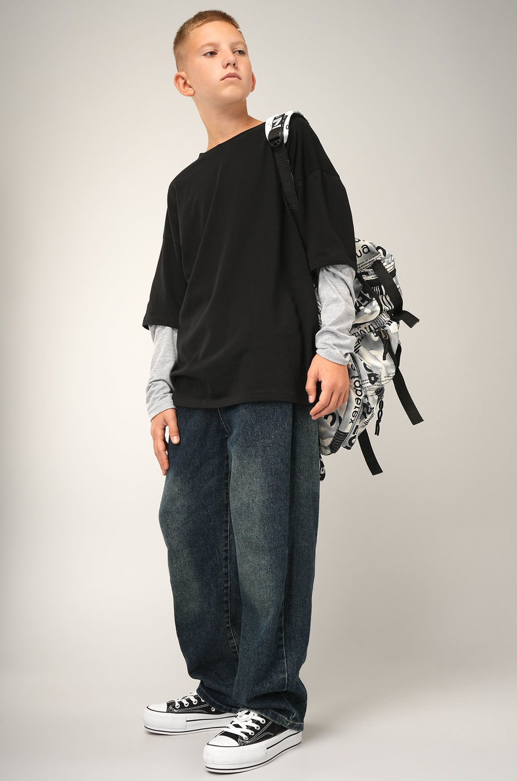 Лонгслив с двойным рукавом для мальчика Happyfox