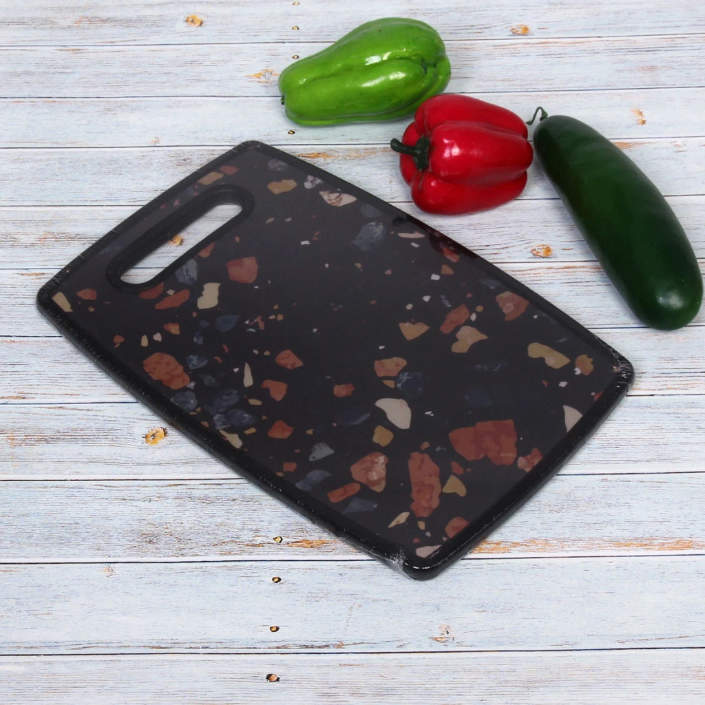 Цена за 2 шт. Доска разделочная пластиковая "Stone" 20*30*1см Крошка темная