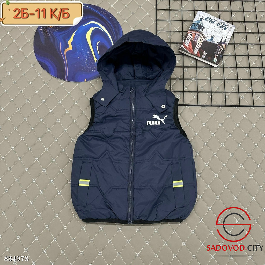 Жилетка для мальчика с капюшоном - Bruno фото 4