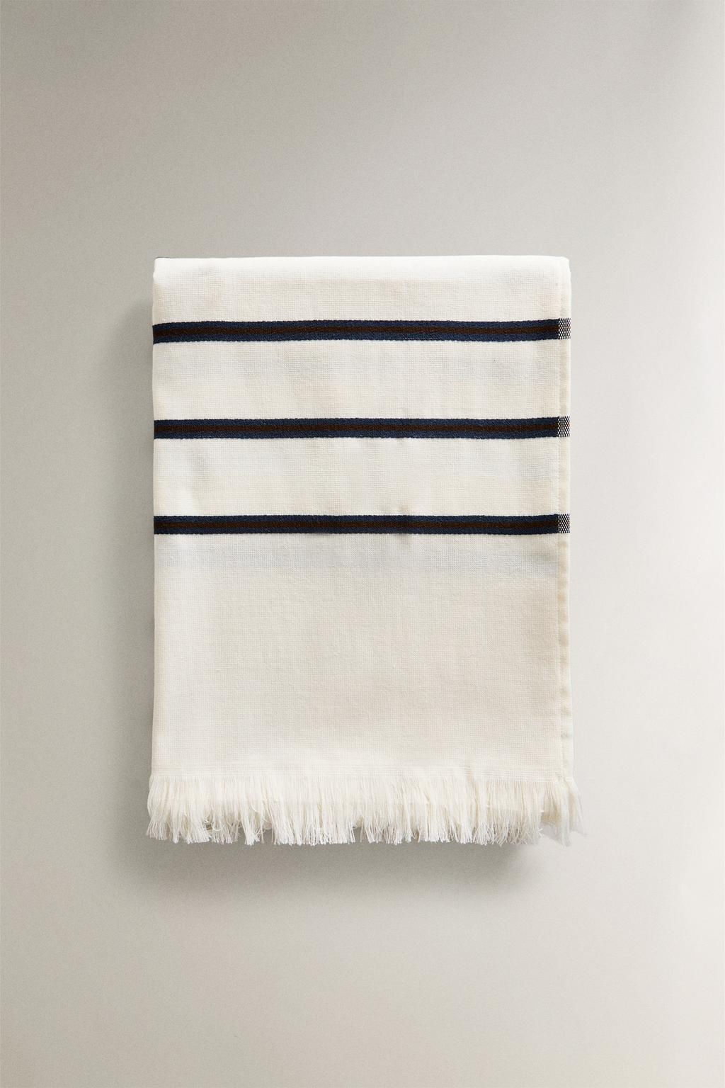 STRIPED COTTON BEACH TOWEL - Zara фото 3