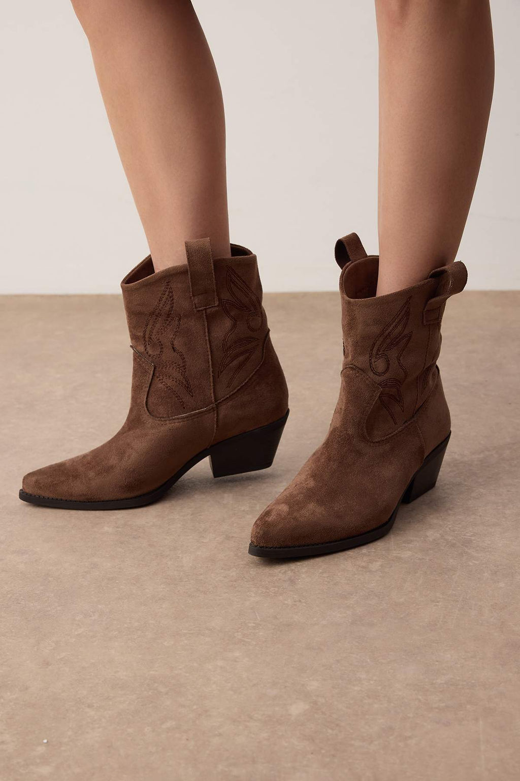 Koyu Kahverengi Suet Kovboy Kad?n Bot 
TAKAW26BO00066 - Trendyolmilla фото 14