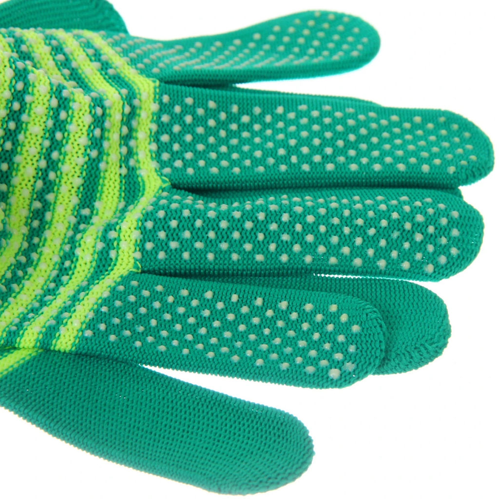 Цена за 12 шт. Перчатки нейлоновые "Садовник" с ПВХ точкой, зеленые 8 р-р ДоброСад