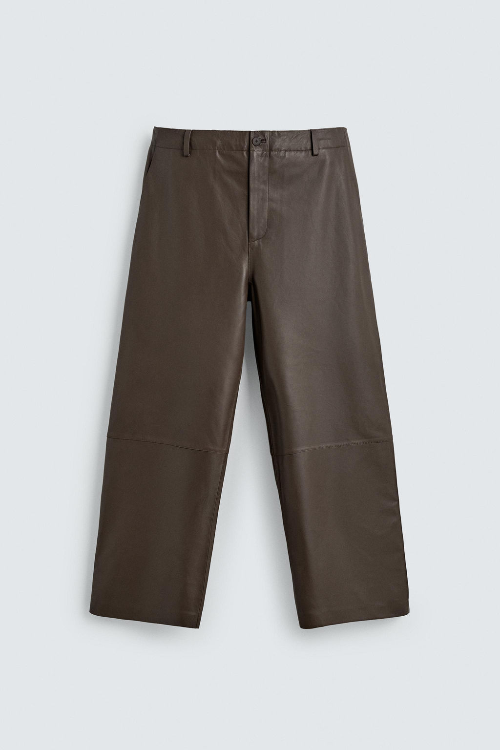 PANTAL?N BALLOON FIT PIEL / Marr?n - Zara фото 6