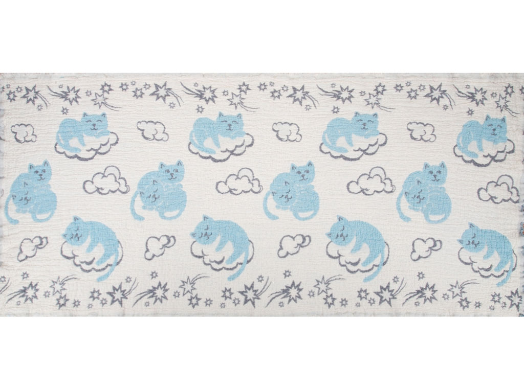 Полотенце 20С211-ШР/у. 130*60 "Ночка-1" цв. 1 рис. 993 голубой