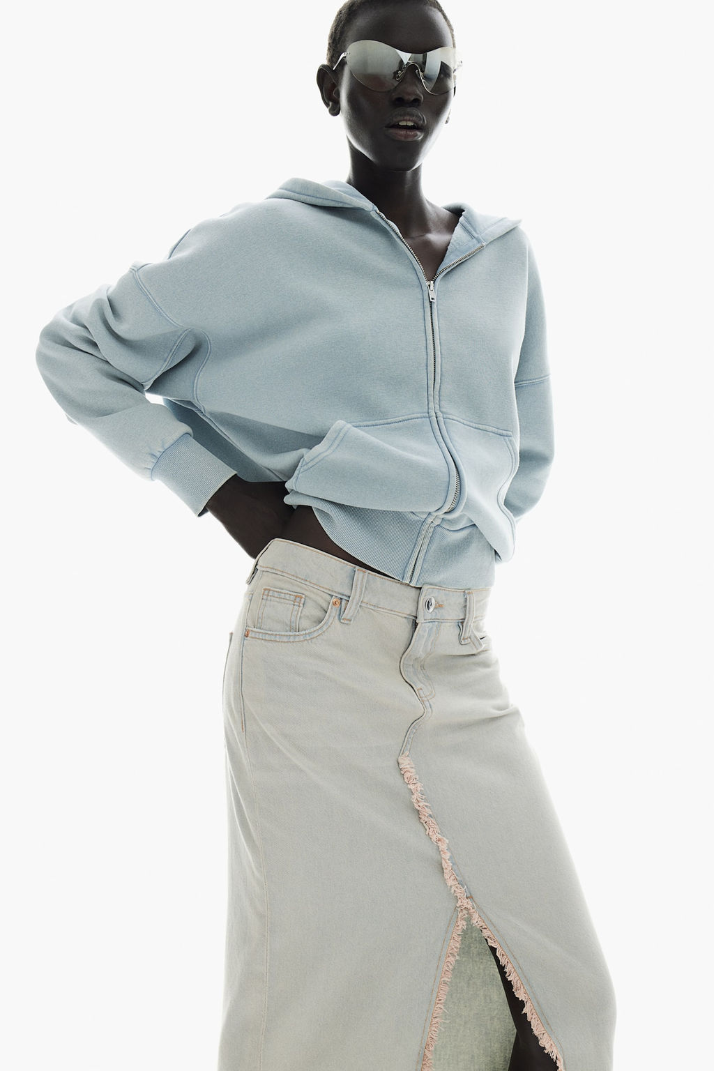 Falda denim con acabado desflecado - H&m фото 2