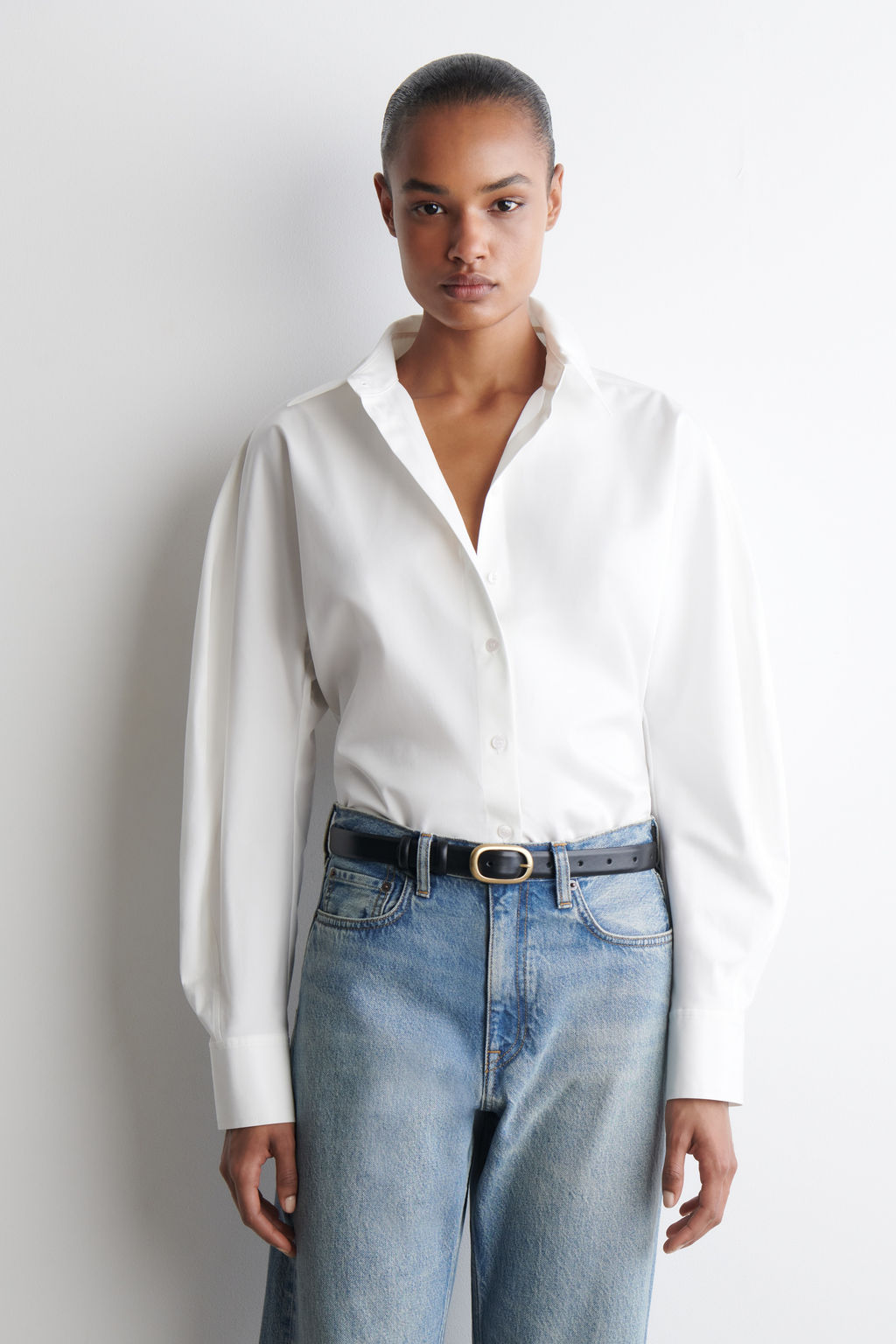 CAMISA REDONDEADA DE ALGOD?N PIMA - H&m фото 3