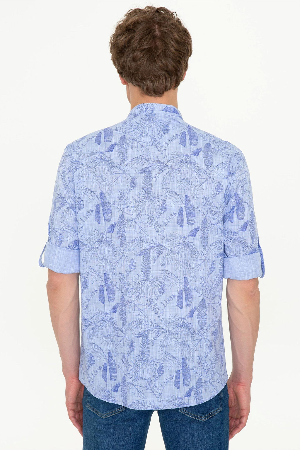 U. S. Polo Assn Мужская синяя рубашка с длинным рукавом - U.s. polo assn фото 11