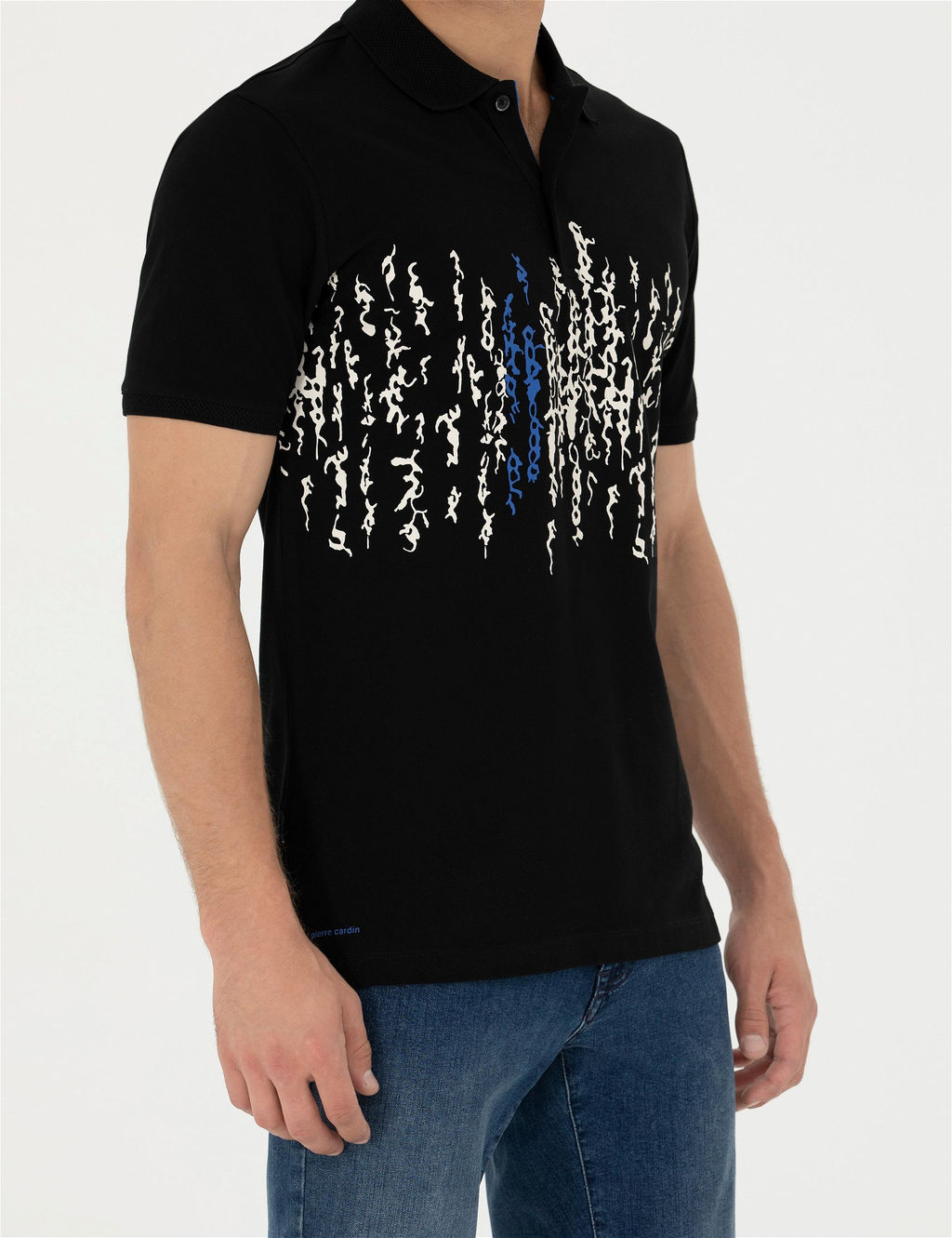 Siyah Slim Fit Polo Yaka Ti__rt - Pierre cardin фото 6