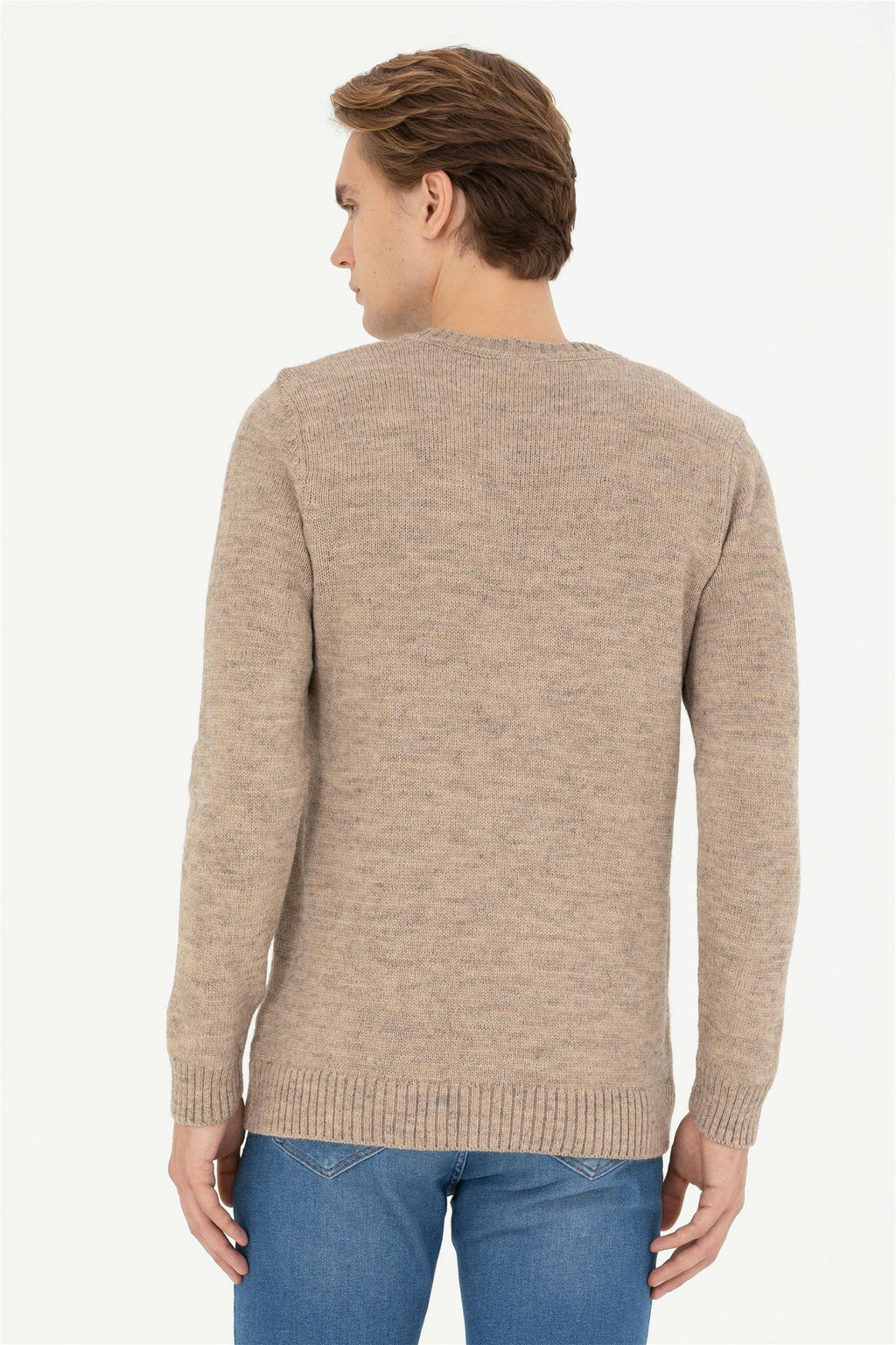 Мужской свитер песочного меланжа - U.s. polo assn фото 5