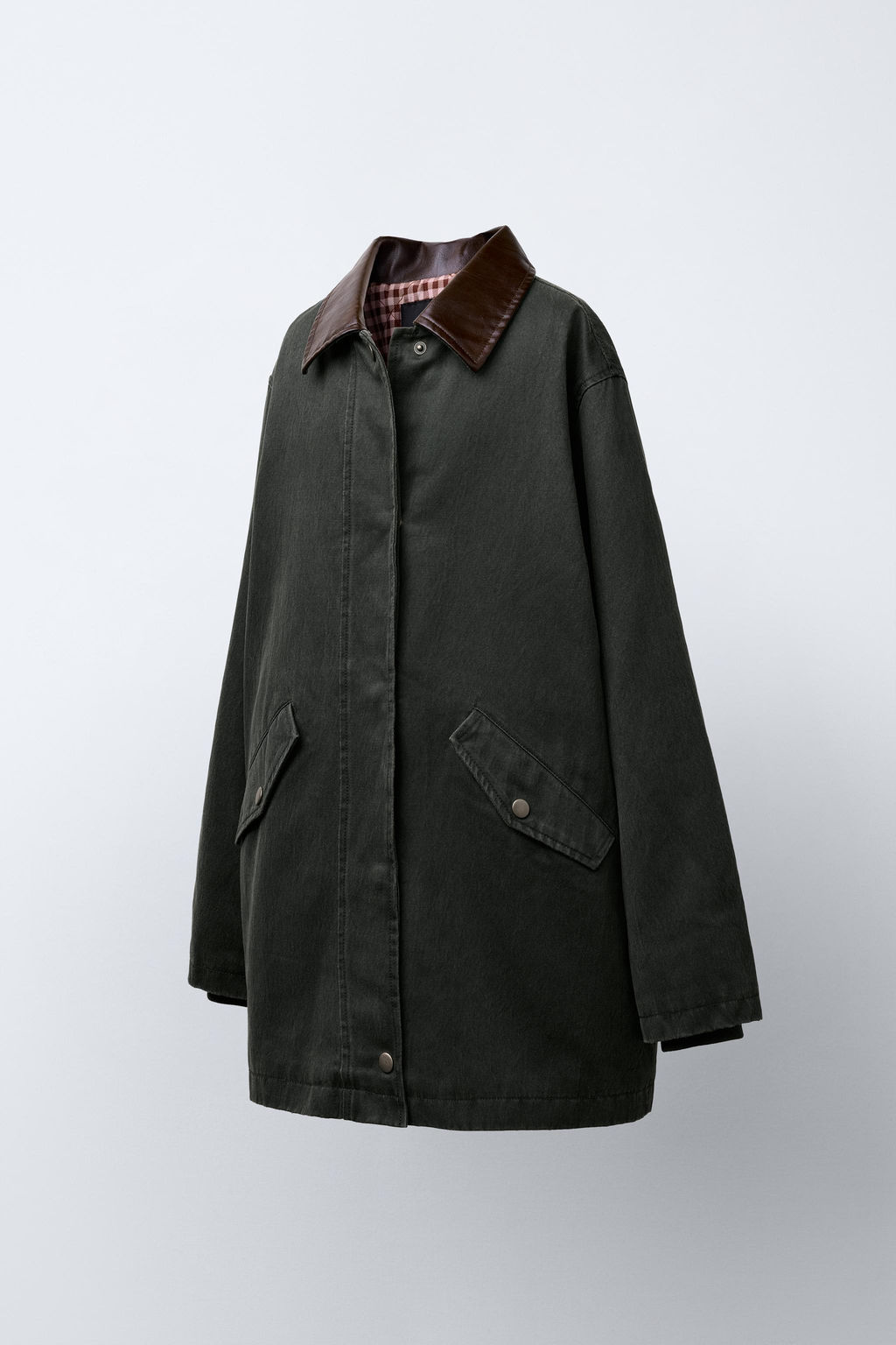 LONG WAXED JACKET - Zara фото 2