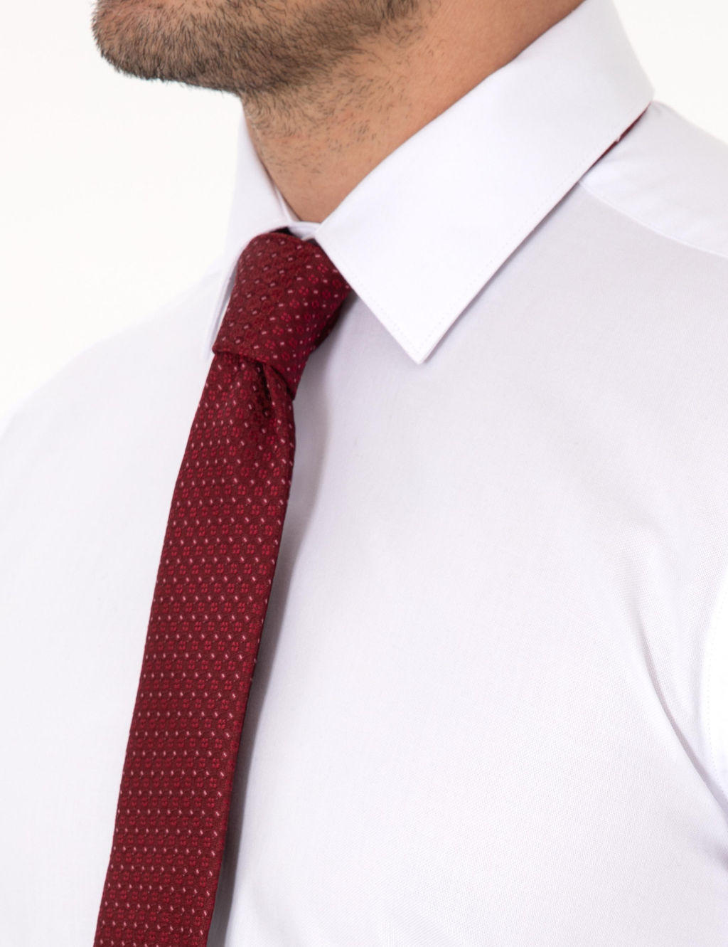 Beyaz Slim Fit %100 Pamuk Klasik Yaka Oxford G_mlek - Cacharel фото 7